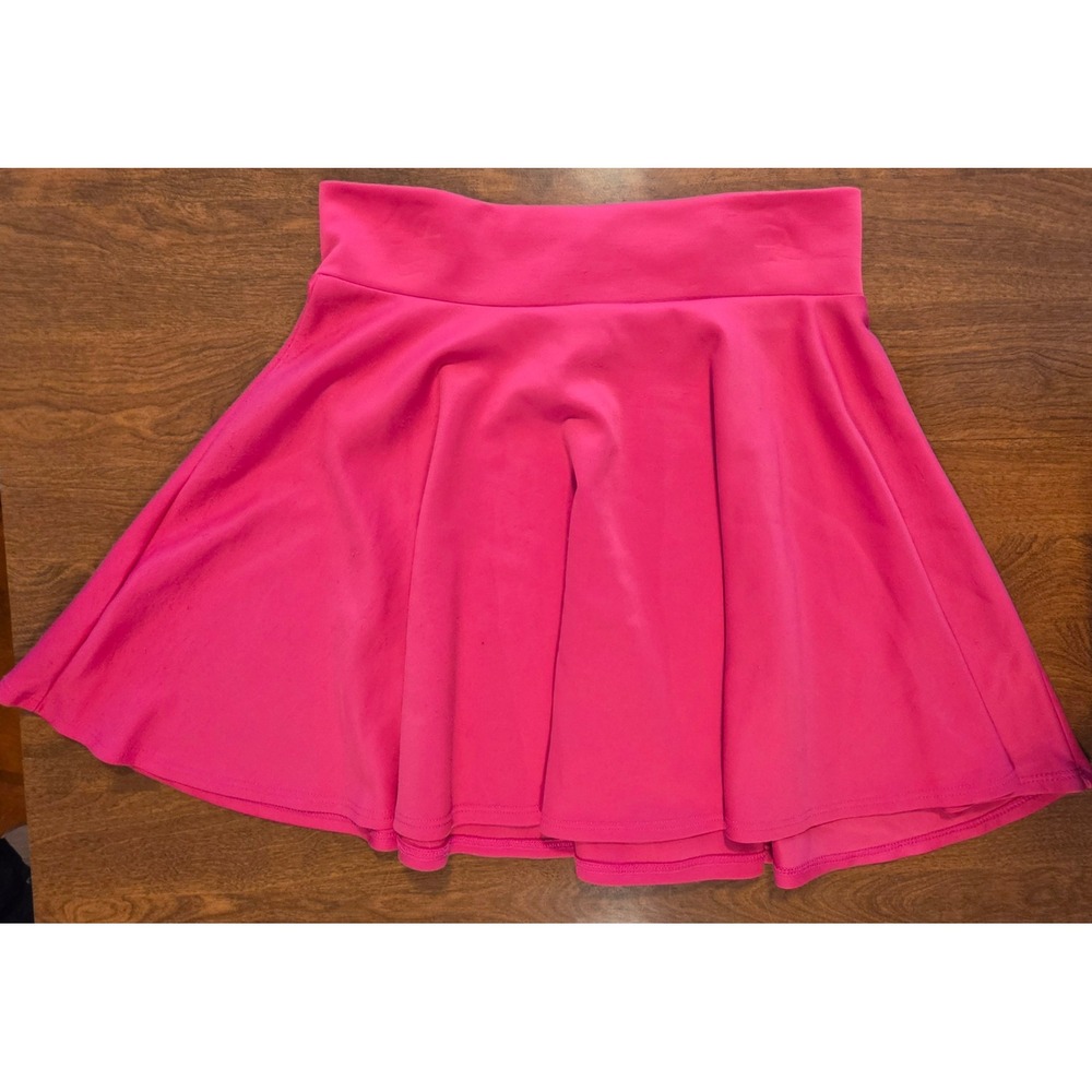 Simlu Womens Hot Pink Skater Skirt Flared Mini Circle Skirt Size Large